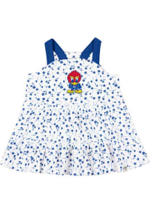 Colosseum Kansas Jayhawks Baby Girls Blue Robin Short Sleeve Dress