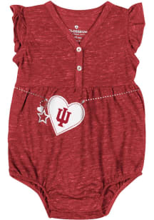 Colosseum Indiana Hoosiers Baby Cardinal Nancy Short Sleeve One Piece