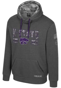 Colosseum K-State Wildcats Mens Grey OHT Squad Long Sleeve Hoodie