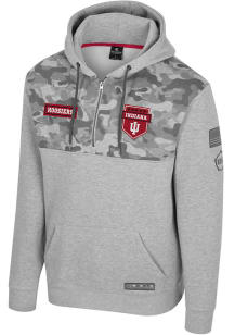 Colosseum Indiana Hoosiers Mens Grey OHT Platoon Long Sleeve Hoodie