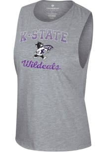 Colosseum K-State Wildcats Womens Grey Sustainable Tank Top