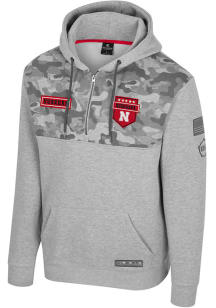 Colosseum Nebraska Cornhuskers Mens Grey OHT Platoon Long Sleeve Hoodie
