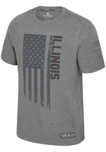 Colosseum Illinois Fighting Illini Grey OHT Active Duty Short Sleeve T Shirt