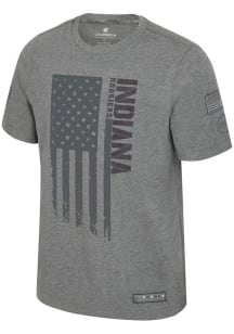 Colosseum Indiana Hoosiers Grey OHT Active Duty Short Sleeve T Shirt
