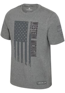 Colosseum Western Michigan Broncos Grey OHT Active Duty Short Sleeve T Shirt