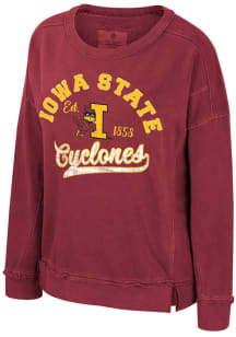 Colosseum Iowa State Cyclones Womens Crimson Wished For Crew Sweatshirt