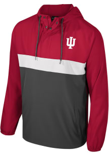 Colosseum Indiana Hoosiers Mens Crimson Wilkes Packable Anorak Light Weight Jacket