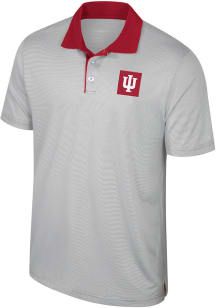 Colosseum Indiana Hoosiers Mens Black Tuck Short Sleeve Polo