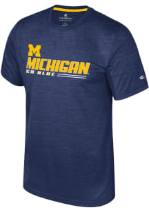 Colosseum Michigan Wolverines Blue Langmore Short Sleeve T Shirt