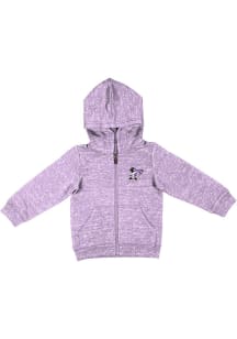 Colosseum K-State Wildcats Baby Knobby Long Sleeve Full Zip Sweatshirt - Lavender