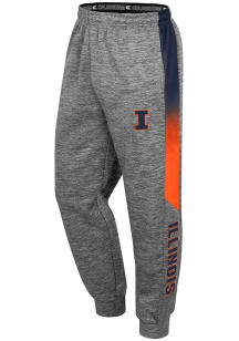 Colosseum Illinois Fighting Illini Mens Grey The Gang Pants