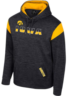 Colosseum Iowa Hawkeyes Mens Black Artemis Fleece Hood