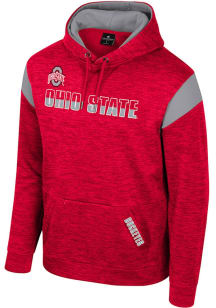 Colosseum Ohio State Buckeyes Mens Red Artemis Fleece Hood