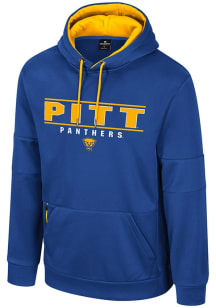 Colosseum Pitt Panthers Mens Blue Hits The Road Fleece Hood
