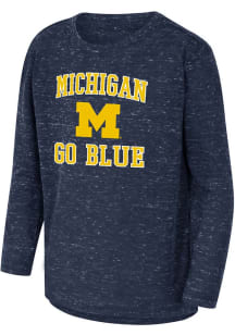 Colosseum Michigan Wolverines Youth Blue Knobby No 1 Long Sleeve T-Shirt