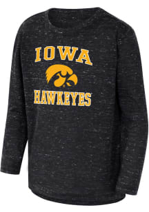 Colosseum Iowa Hawkeyes Youth Black Knobby No 1 Long Sleeve T-Shirt