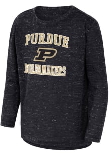 Colosseum Purdue Boilermakers Youth Black Knobby No 1 Long Sleeve T-Shirt