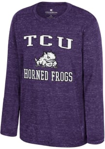 Colosseum TCU Horned Frogs Youth Purple Knobby No 1 Long Sleeve T-Shirt