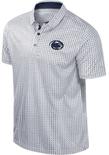 Colosseum Penn State Nittany Lions Mens White Reynolds Short Sleeve Polo