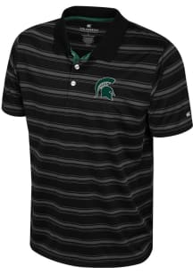 Colosseum Michigan State Spartans Mens Black Milk Steak Short Sleeve Polo