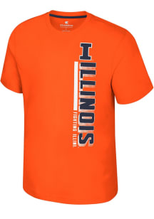 Colosseum Illinois Fighting Illini Orange Bar Short Sleeve T Shirt