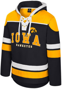 Colosseum Iowa Hawkeyes Mens Black Rivalry Hockey Long Sleeve Hoodie