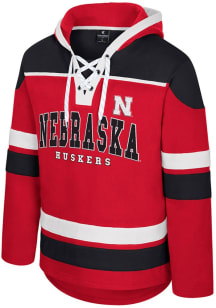 Colosseum Nebraska Cornhuskers Mens Red Rivalry Hockey Long Sleeve Hoodie