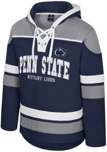 Colosseum Penn State Nittany Lions Mens Navy Blue Rivalry Hockey Long Sleeve Hoodie