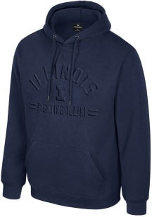 Colosseum Illinois Fighting Illini Mens Navy Blue New Member Long Sleeve Hoodie