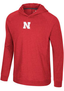 Colosseum Nebraska Cornhuskers Mens Red Back in Business Long Sleeve Lightweight Hoodie