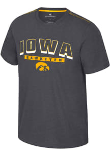 Colosseum Iowa Hawkeyes Black Back in Business Short Sleeve T Shirt