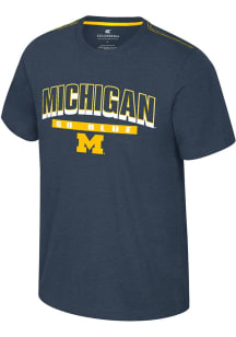 Colosseum Michigan Wolverines Blue Back in Business Short Sleeve T Shirt
