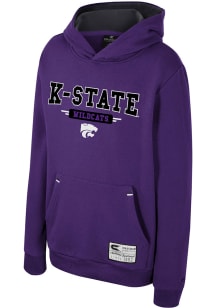 Colosseum K-State Wildcats Youth Purple Centauri Long Sleeve Hoodie