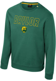 Colosseum Baylor Bears Mens Green Zion Long Sleeve Crew Sweatshirt
