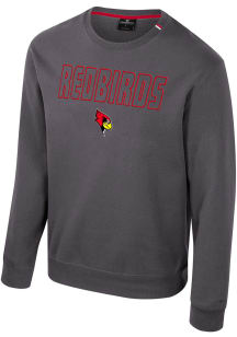 Colosseum Illinois State Redbirds Mens Charcoal Zion Long Sleeve Crew Sweatshirt