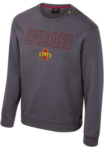 Colosseum Iowa State Cyclones Mens Charcoal Zion Long Sleeve Crew Sweatshirt