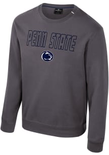Colosseum Penn State Nittany Lions Mens Charcoal Zion Long Sleeve Crew Sweatshirt