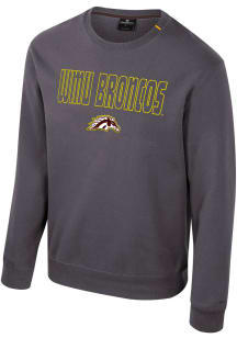 Colosseum Western Michigan Broncos Mens Charcoal Zion Long Sleeve Crew Sweatshirt