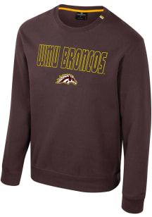 Colosseum Western Michigan Broncos Mens Brown Zion Long Sleeve Crew Sweatshirt