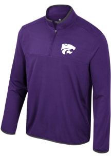 Colosseum K-State Wildcats Mens Purple Potential Long Sleeve Qtr Zip Pullover
