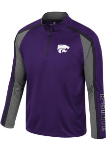 Colosseum K-State Wildcats Mens Purple Online Windshirt Long Sleeve Qtr Zip Pullover