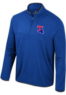 Colosseum Louisiana Tech Bulldogs Mens Blue Potential Long Sleeve Qtr Zip Pullover
