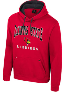 Colosseum Illinois State Redbirds Mens Red Zion Long Sleeve Hoodie