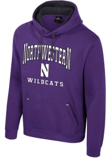 Colosseum Northwestern Wildcats Mens Purple Zion Long Sleeve Hoodie