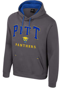 Colosseum Pitt Panthers Mens Charcoal Zion Long Sleeve Hoodie
