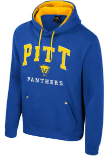 Colosseum Pitt Panthers Mens Blue Zion Long Sleeve Hoodie