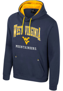 Colosseum West Virginia Mountaineers Mens Navy Blue Zion Long Sleeve Hoodie