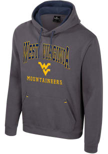 Colosseum West Virginia Mountaineers Mens Charcoal Zion Long Sleeve Hoodie