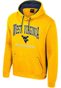 Colosseum West Virginia Mountaineers Mens Gold Zion Long Sleeve Hoodie