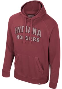 Colosseum Indiana Hoosiers Mens Cardinal Matrix Acid Wash Fashion Hood
